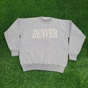 Vintage 80s Denver Sweatshirt Womens XL 22x24 Raglan